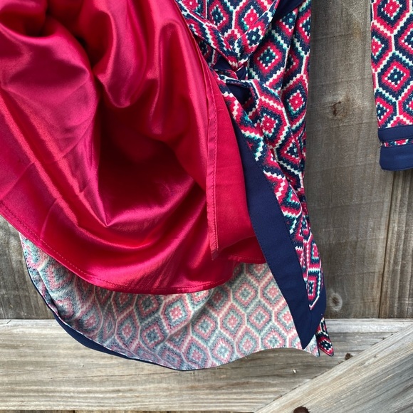 Esley Chic Pink and Navy Patterned Tunic Dress - Picture 5 of 8